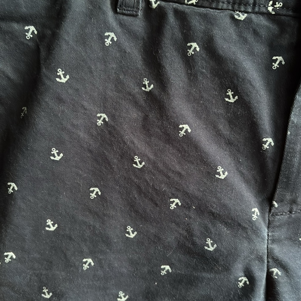 Tommy Hilfiger Women Blue Nautical Anchor Short Size 10 - Picture 2 of 4